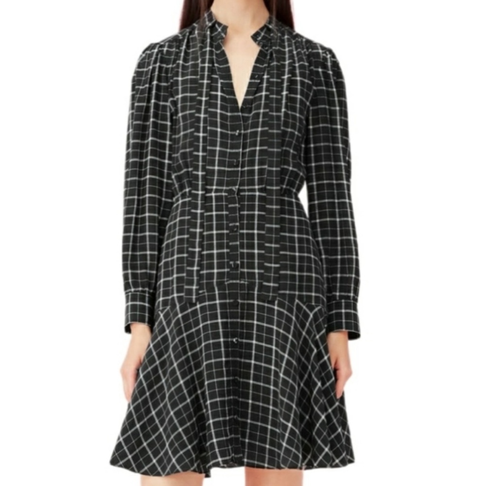 Rebecca Taylor Silk Plaid Dress